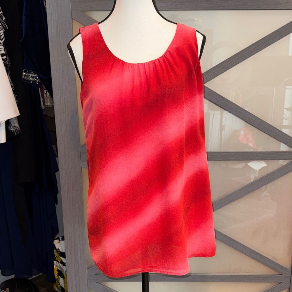 J. Jill Lined Red Silk Blend Tank Top